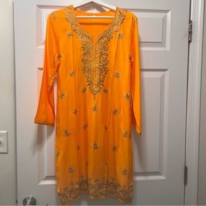 Orange Embroidered Kurta - NWOT